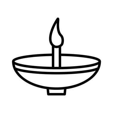 Oil Lamp Vector Icon Design