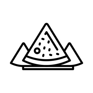 Samosa Vektör Simgesi Tasarımı