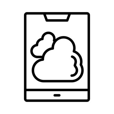 Bulutlu Hava Vektör Simgesi Tasarımı