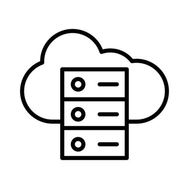 Cloud Server Vector Icon Design
