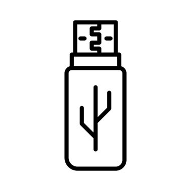 Flash Disk Usb Vektör Simgesi Tasarımı