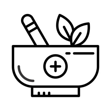 Bitkisel Tedavi Vektör Simgesi Tasarımı