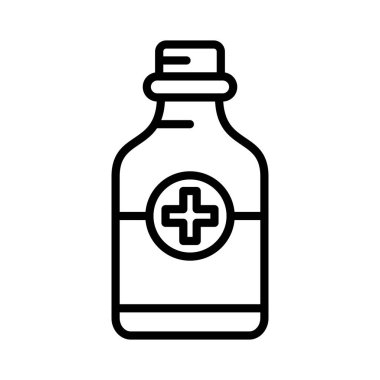 Öksürük şurubu Vektör Simgesi Tasarımı