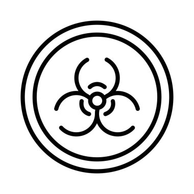 Biyolojik Tehlike Vektör Simgesi Tasarımı