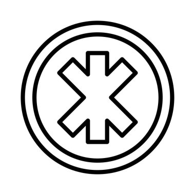 İşaret Vektörü Simgesi Tasarımlı Eczane Yıldızı