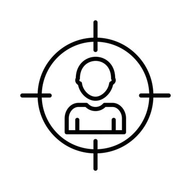 Hedef Seyirci Vektör Simgesi Tasarımı