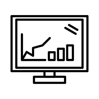 İstatistiksel Grafik Vektörü Simgesi Tasarımı
