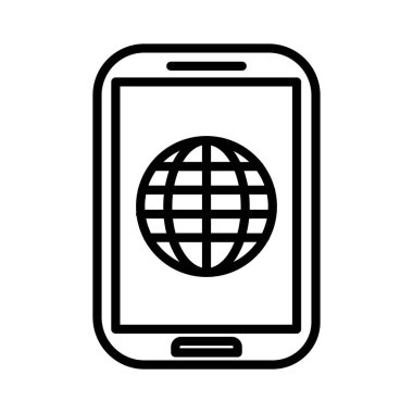 Mobil İnternet Vektör Simgesi Tasarımı