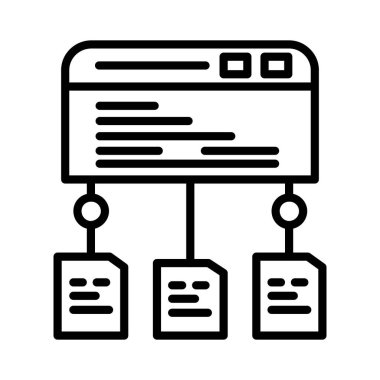 Veri Akımı Vektör Simgesi Tasarımı