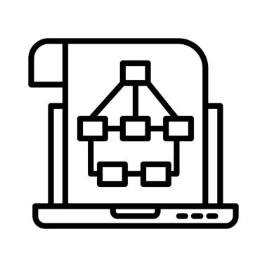 Veri Modelleme Vektör Simgesi Tasarımı