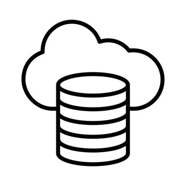 Bulut Depolama Vektörü Simgesi Tasarımı