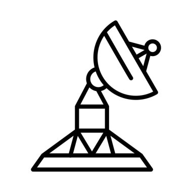 Uydu Tabağı Vektör Simgesi Tasarımı