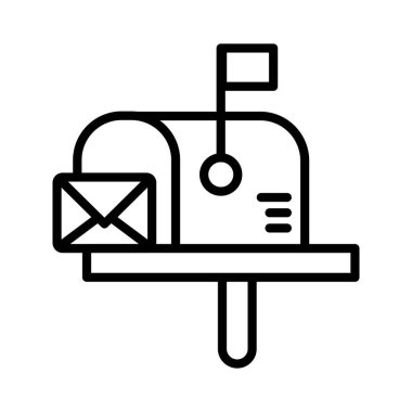 Posta Kutusu Vektör Simgesi Tasarımı