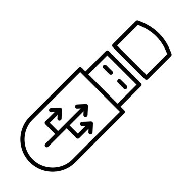 Flash Sürücü Vektör Simgesi Tasarımı