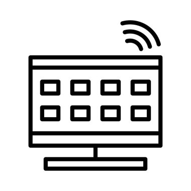 Smart Tv Vector Icon Design