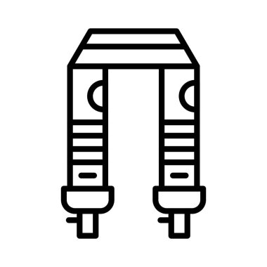 Kamera Kayışı Vektör Simgesi Tasarımı