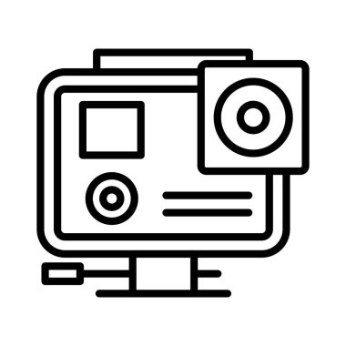 Eylem kamerası vektör simgesi tasarımı