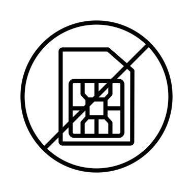 Sim Kart Vektör Simgesi Tasarımı Yok