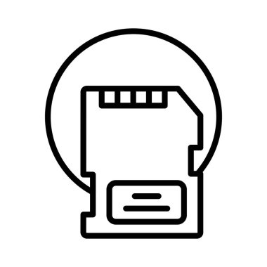 Memory Card Vector Icon Design