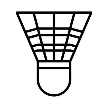Shuttlecock Vektör Simgesi Tasarımı