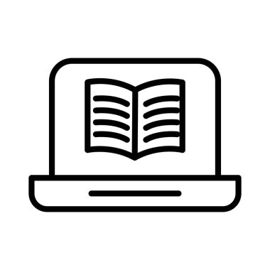 Satır Üzerinde Eğitim Vektörü Simgesi Tasarımı