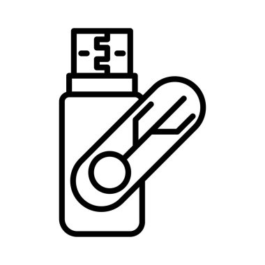 Usb Stick Vector Icon Design clipart