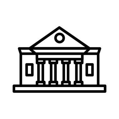 Müze Vektör Simgesi Tasarımı