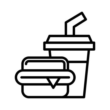 fast food vektör simgesi tasarımı