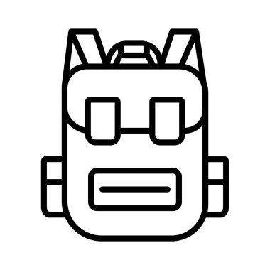 Backpack Vector Icon Design