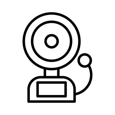 Okul Çanı Vektör Simgesi Tasarımı