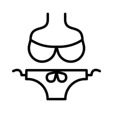 Bikini Vektör Simgesi Tasarımı