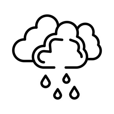 Yağmur Vektörü Simgesi Tasarımı
