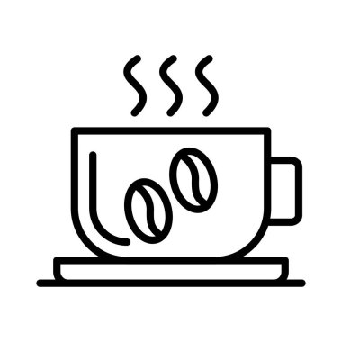 Sıcak Kahve Vektörü Simgesi Tasarımı