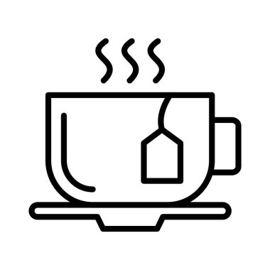 Tea Cup Vector Icon Design