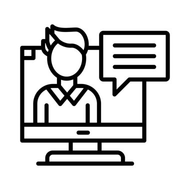 Video Ders Vektörü Simgesi Tasarımı