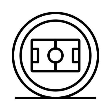 Futbol Sahası Vektör Simgesi Tasarımı