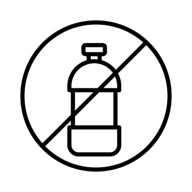 Su Şişesi Vektör Simgesi Tasarımı Yok