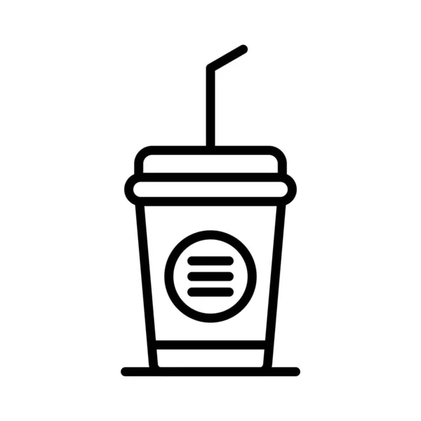 Конструкция Векторной Иконы Холодного Напитка — стоковый вектор