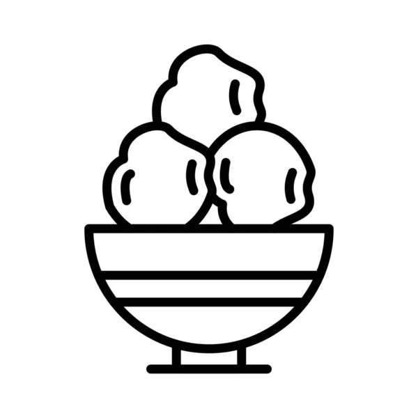 Meatball Vector Icon Design — Stock Vector