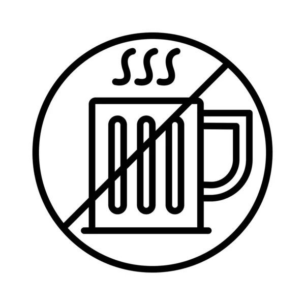 Ningún Diseño Del Icono Del Vector Bebida — Vector de stock
