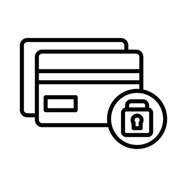 Locked Card Vector Icon Design — Stock Vector