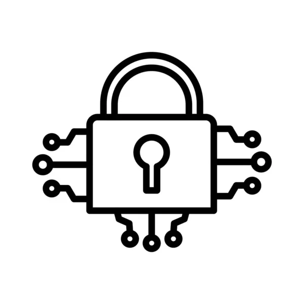 Cybersecurity Vectoricoon Ontwerp — Stockvector