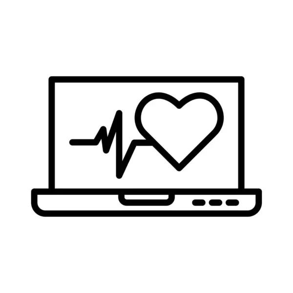 Kalp Hızı Vektör Simgesi Tasarımı — Stok Vektör