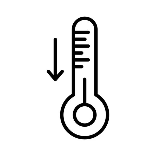 Návrh Ikon Nízkým Vektorem Teploty — Stockový vektor