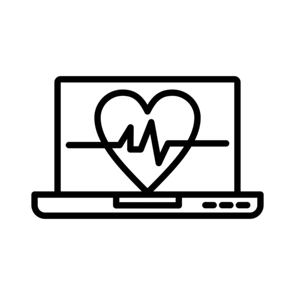 Kalp Atışı Vektör Simgesi Tasarımı — Stok Vektör
