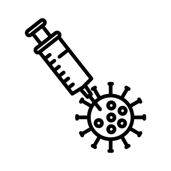 Vaccine Vector Icon Design — Stok Vektör