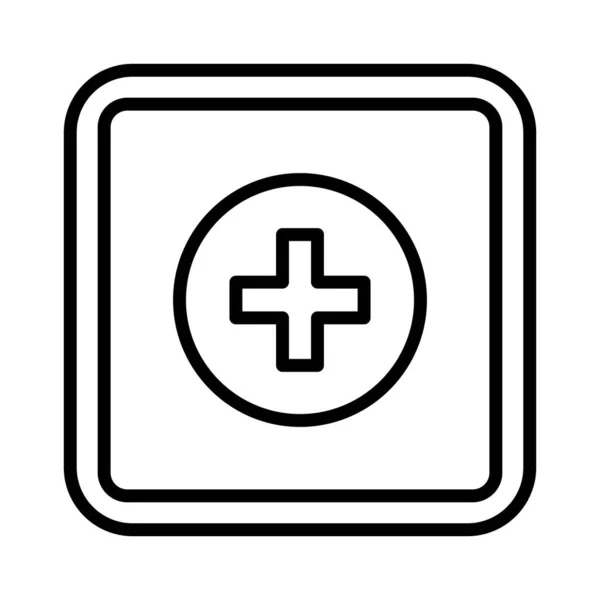 Símbolo Primeros Auxilios Vector Icono Diseño — Archivo Imágenes Vectoriales