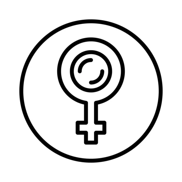 Symbol Płci Żeńskiej Wektor Projekt Ikony — Wektor stockowy