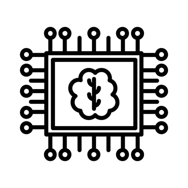Kunstmatige Intelligentie Vectoricoon Ontwerp — Stockvector