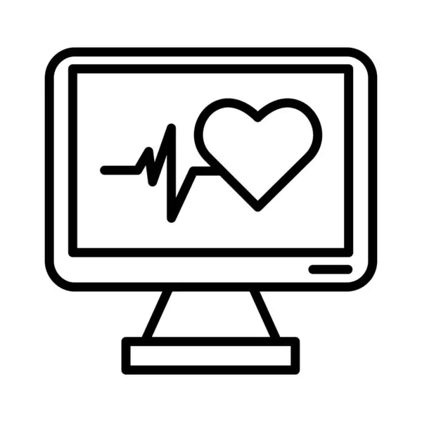 Kalp Atışı Izleyici Vektör Simgesi Tasarımı — Stok Vektör